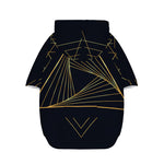 Golden Pyramid Print Dog Zip Up Hoodie