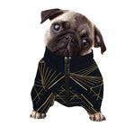 Golden Pyramid Print Dog Zip Up Jacket