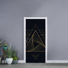 Golden Pyramid Print Door Sticker