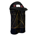 Golden Pyramid Print Double Neoprene Wine Tote