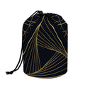 Golden Pyramid Print Drawstring Makeup Bag
