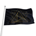 Golden Pyramid Print Flag