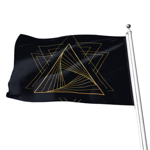 Golden Pyramid Print Flag