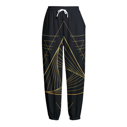 Golden Pyramid Print Fleece Lined Knit Pants