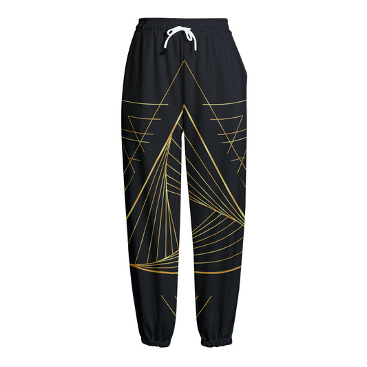 Golden Pyramid Print Fleece Lined Knit Pants