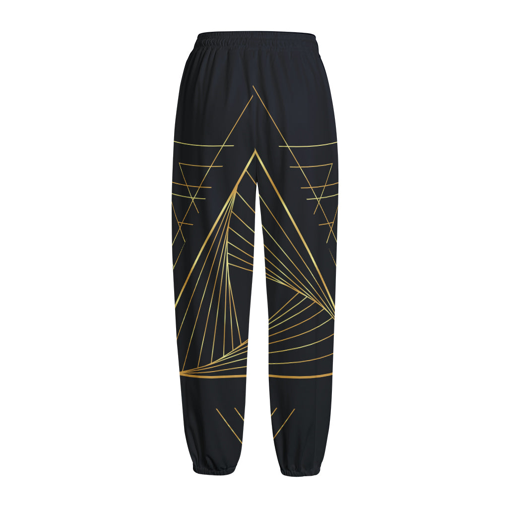 Golden Pyramid Print Fleece Lined Knit Pants