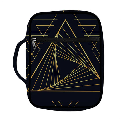 Golden Pyramid Print Front Pocket Bible Bag