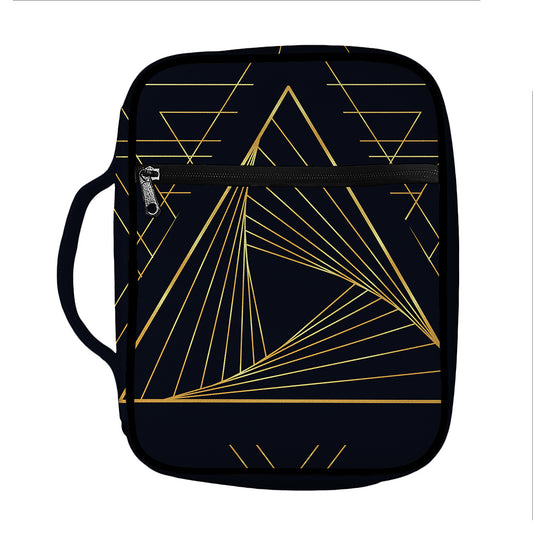 Golden Pyramid Print Front Pocket Bible Bag