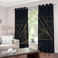 Golden Pyramid Print Grommet Curtains