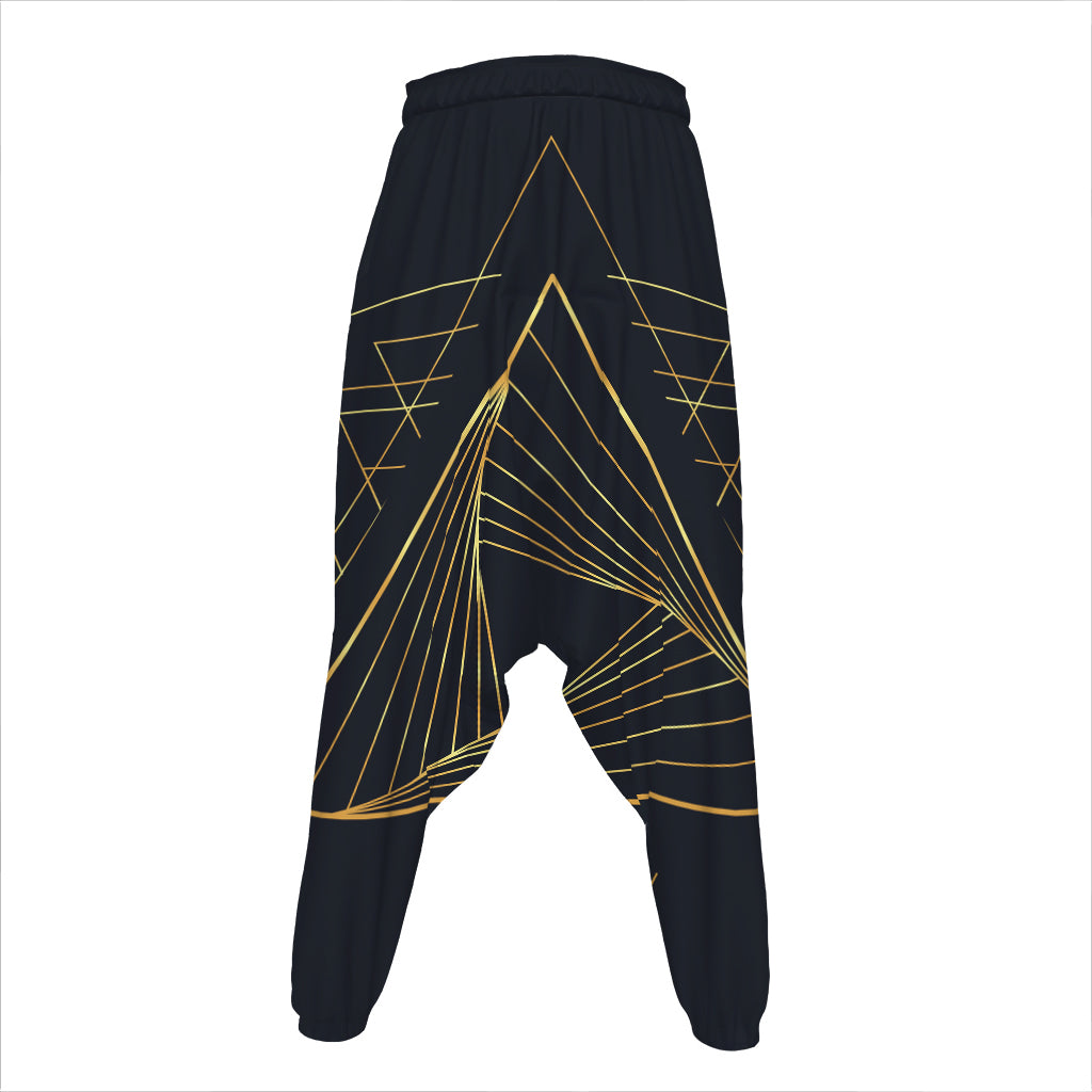 Golden Pyramid Print Hammer Pants