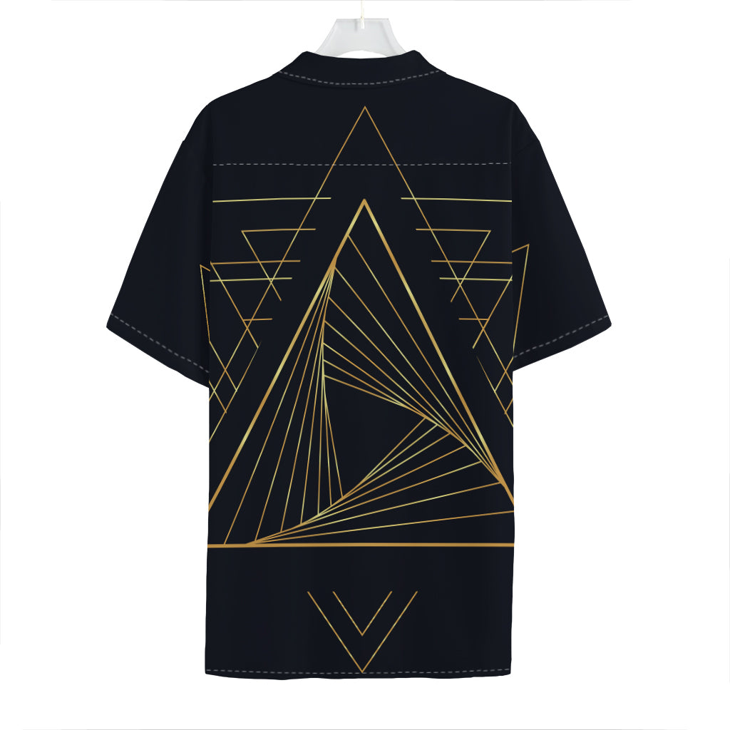 Golden Pyramid Print Hawaiian Shirt