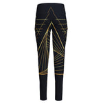 Golden Pyramid Print High-Waisted Pocket Leggings