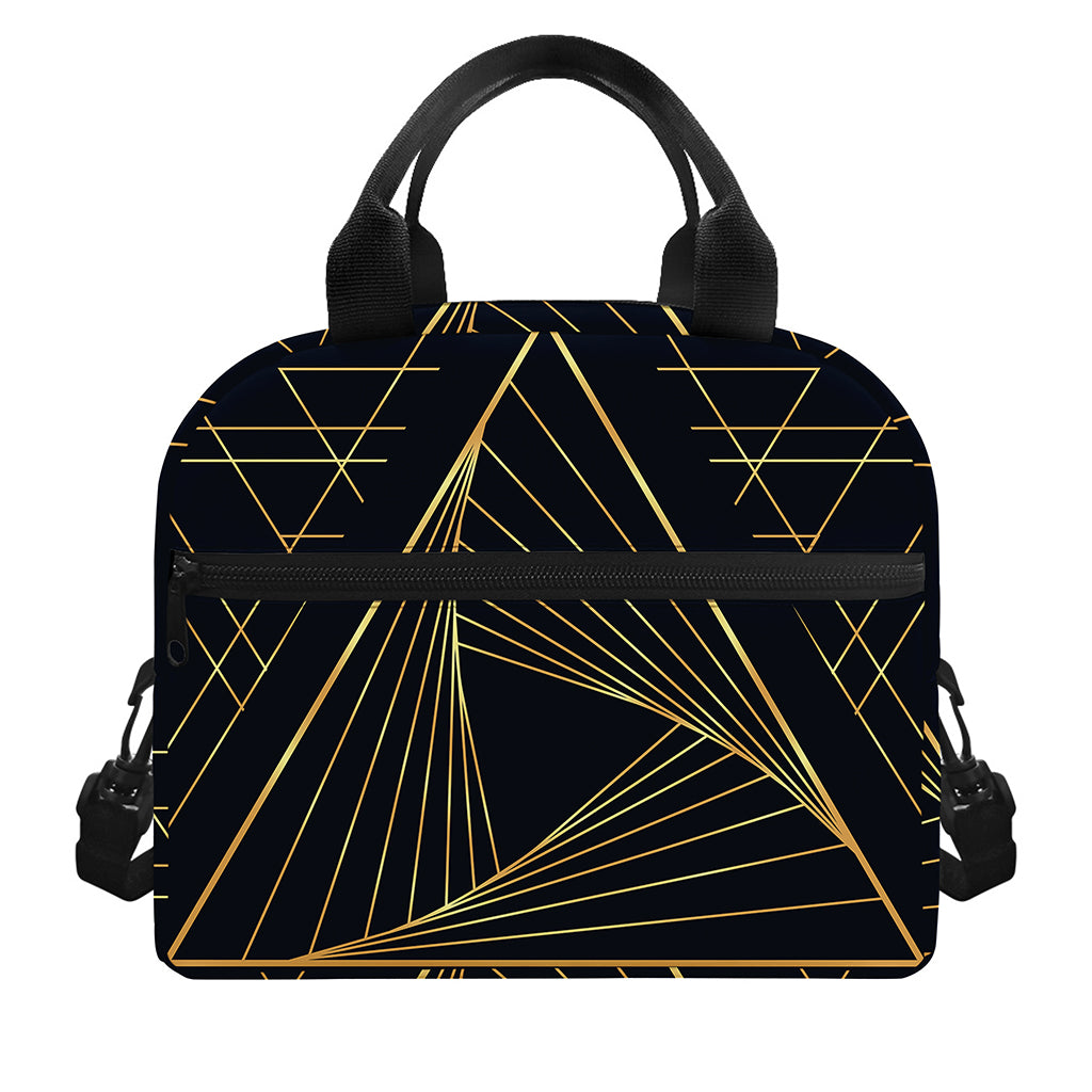 Golden Pyramid Print Insulated Lunch Bag
