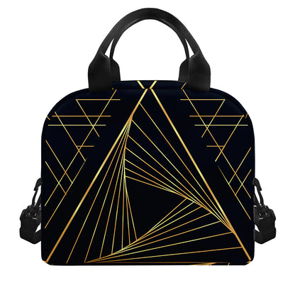 Golden Pyramid Print Insulated Lunch Bag