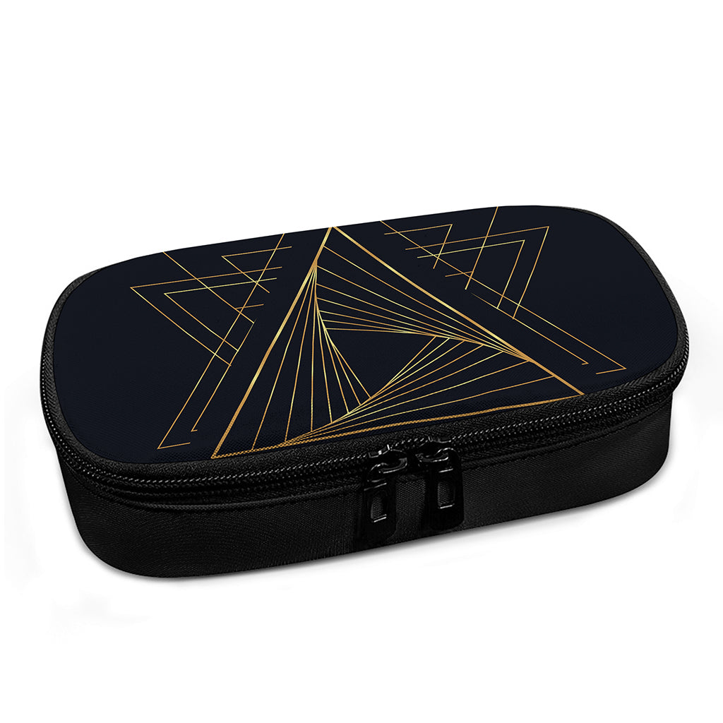 Golden Pyramid Print Insulin Cooler Travel Case