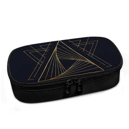 Golden Pyramid Print Insulin Cooler Travel Case