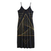 Golden Pyramid Print Jersey Midi Cami Dress