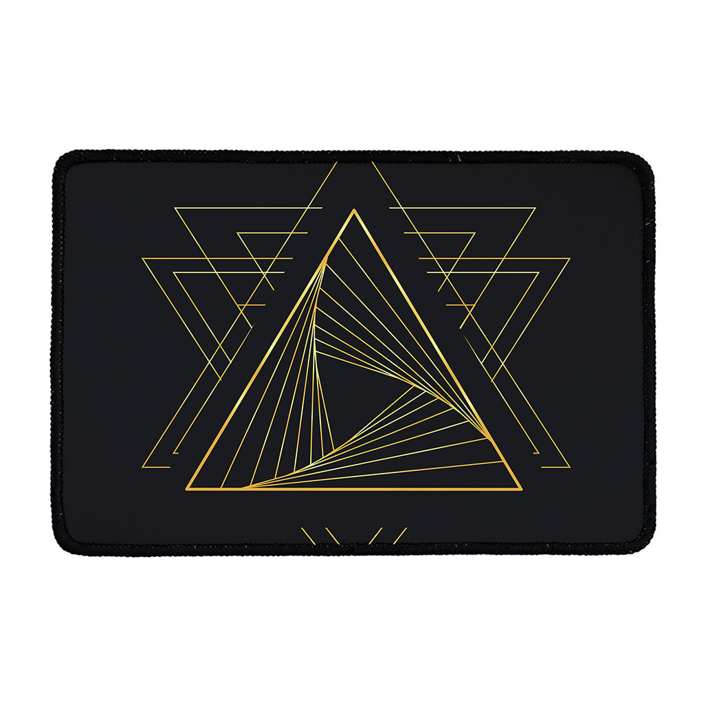 Golden Pyramid Print Kitchen Mat