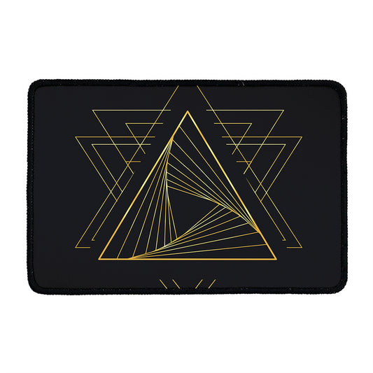 Golden Pyramid Print Kitchen Mat