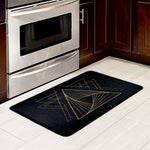 Golden Pyramid Print Kitchen Mat