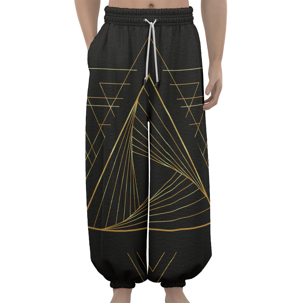 Golden Pyramid Print Lantern Pants