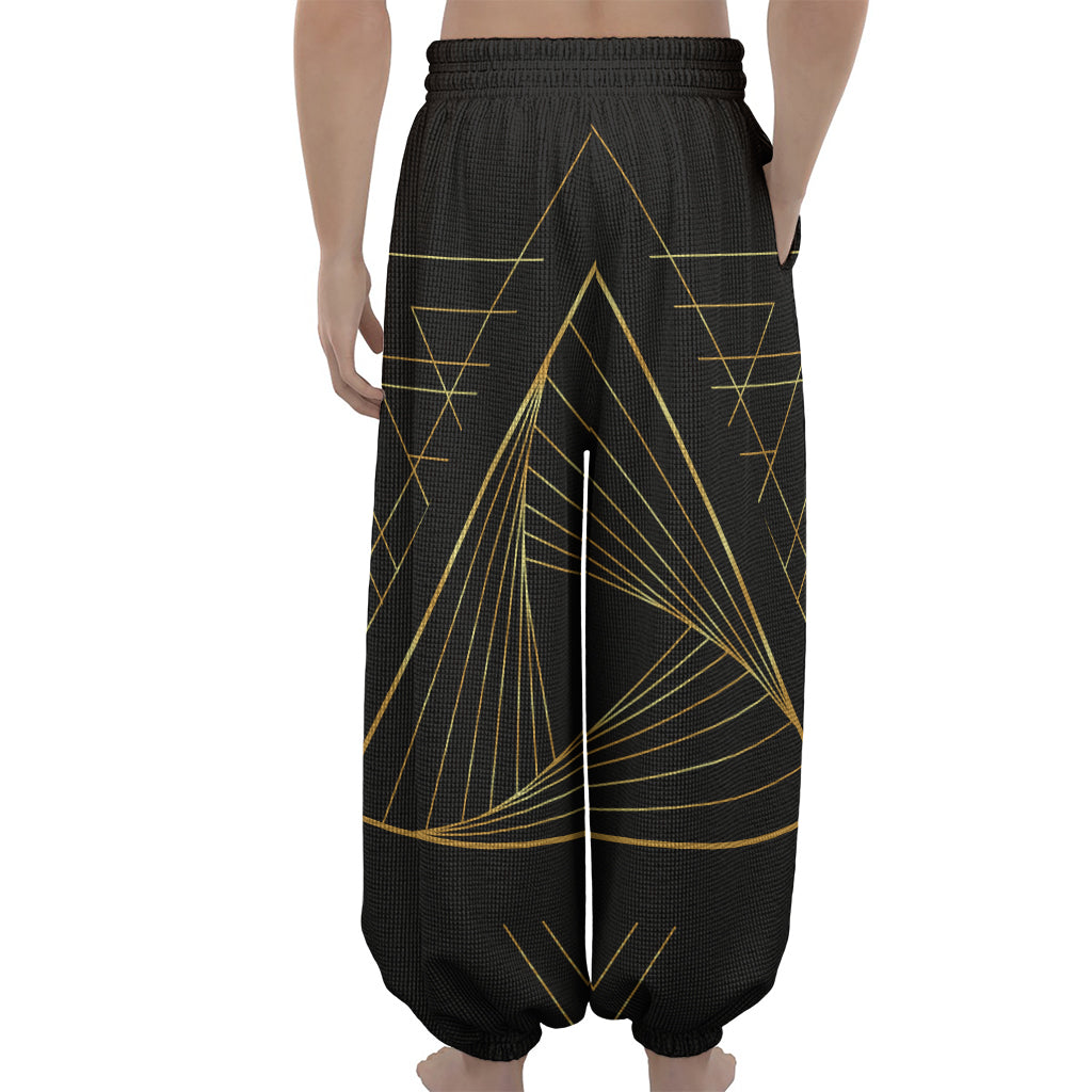 Golden Pyramid Print Lantern Pants