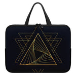 Golden Pyramid Print Laptop Sleeve With Handle