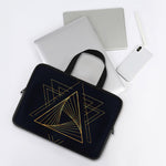 Golden Pyramid Print Laptop Sleeve With Handle