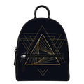 Golden Pyramid Print Leather Backpack