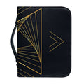 Golden Pyramid Print Leather Bible Cover