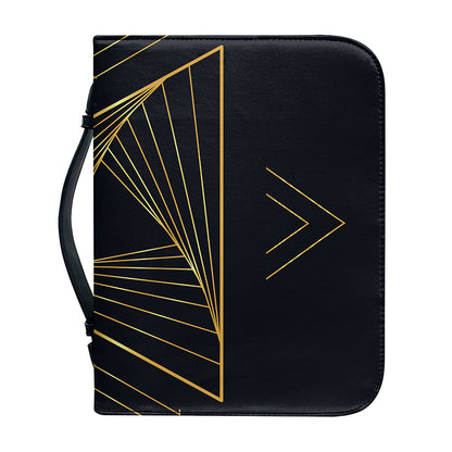 Golden Pyramid Print Leather Bible Cover