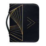 Golden Pyramid Print Leather Bible Cover