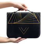 Golden Pyramid Print Leather Bible Cover