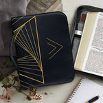 Golden Pyramid Print Leather Bible Cover