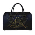 Golden Pyramid Print Leather Duffel Bag