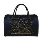 Golden Pyramid Print Leather Duffle Bag