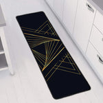 Golden Pyramid Print Long Kitchen Mat