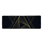 Golden Pyramid Print Long Kitchen Mat