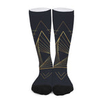 Golden Pyramid Print Long Socks