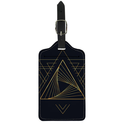 Golden Pyramid Print Luggage Tag