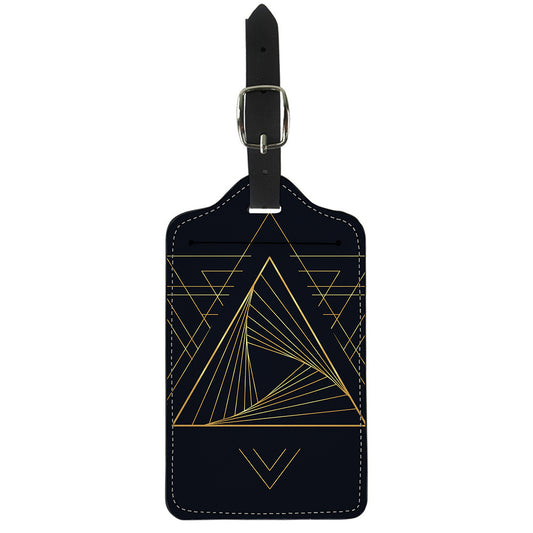 Golden Pyramid Print Luggage Tag