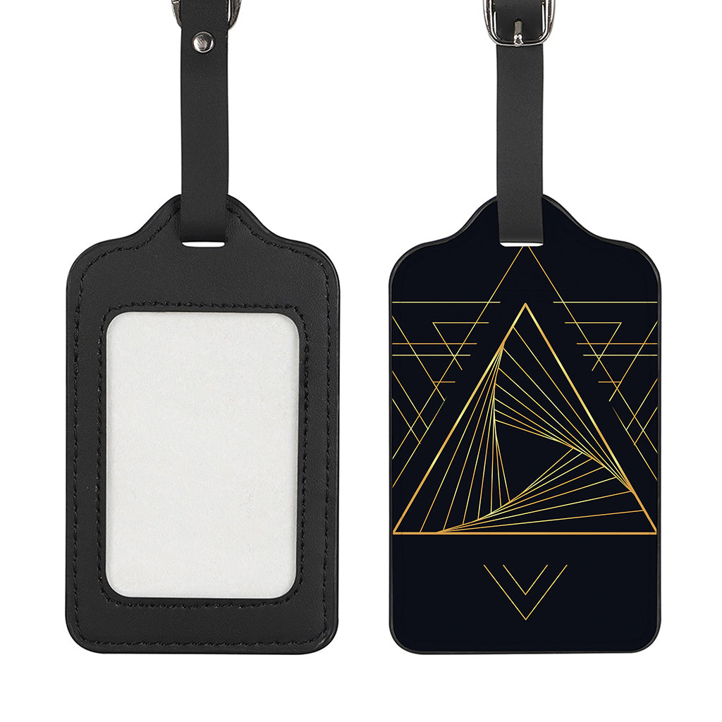 Golden Pyramid Print Luggage Tag