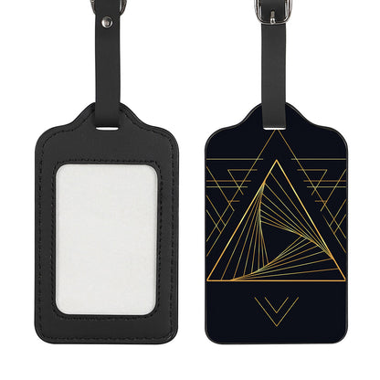 Golden Pyramid Print Luggage Tag