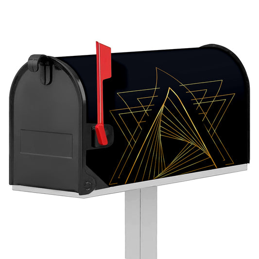 Golden Pyramid Print Mailbox Cover