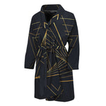 Golden Pyramid Print Men's Bathrobe