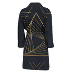 Golden Pyramid Print Men's Bathrobe