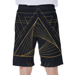 Golden Pyramid Print Men's Beach Shorts