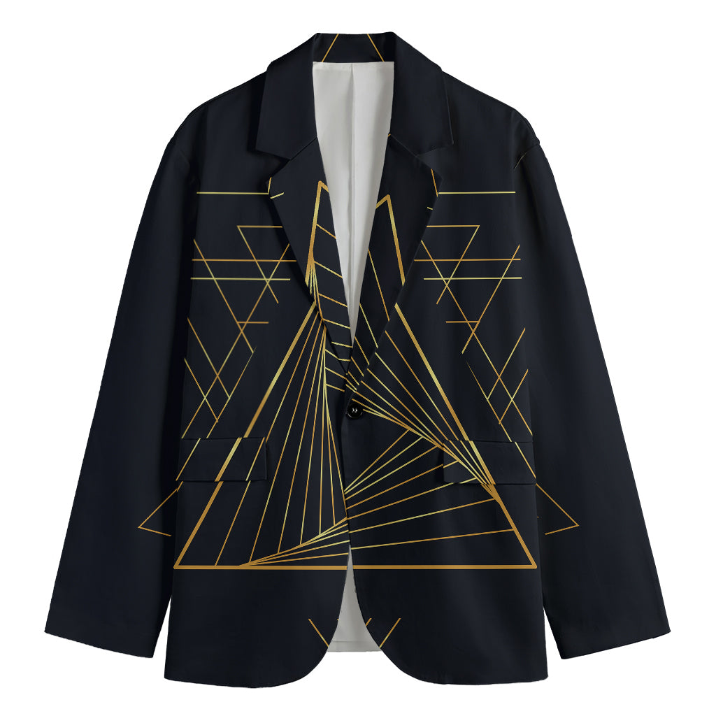 Golden Pyramid Print Men's Blazer