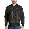 Golden Pyramid Print Men's Bomber Jacket