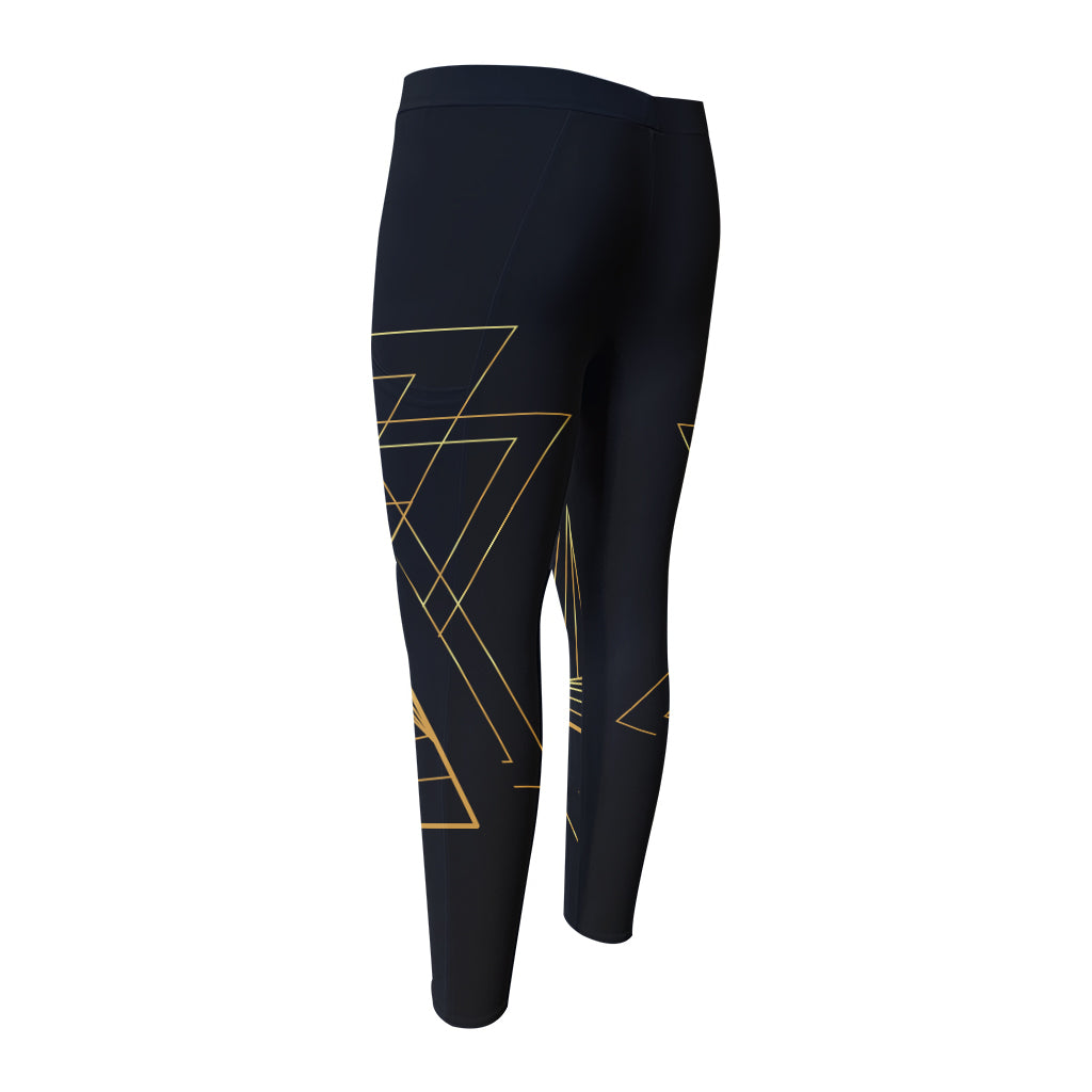 Golden Pyramid Print Men's Compression Pants